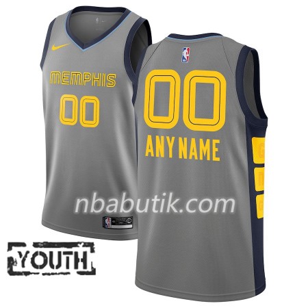 NBA Børn Trøje Memphis Grizzlies Custom 2018-19 Nike City Edition Grå Swingman NBA Børn Trøje Memphis Grizzlies Custom 2018-19 Nike City Edition Grå Swingman